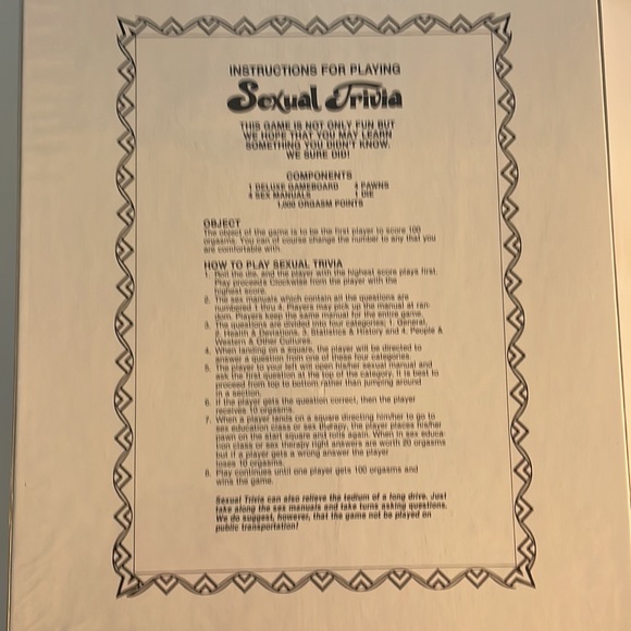 “New” vintage Sexual Trivia board game - Picture 3 of 3